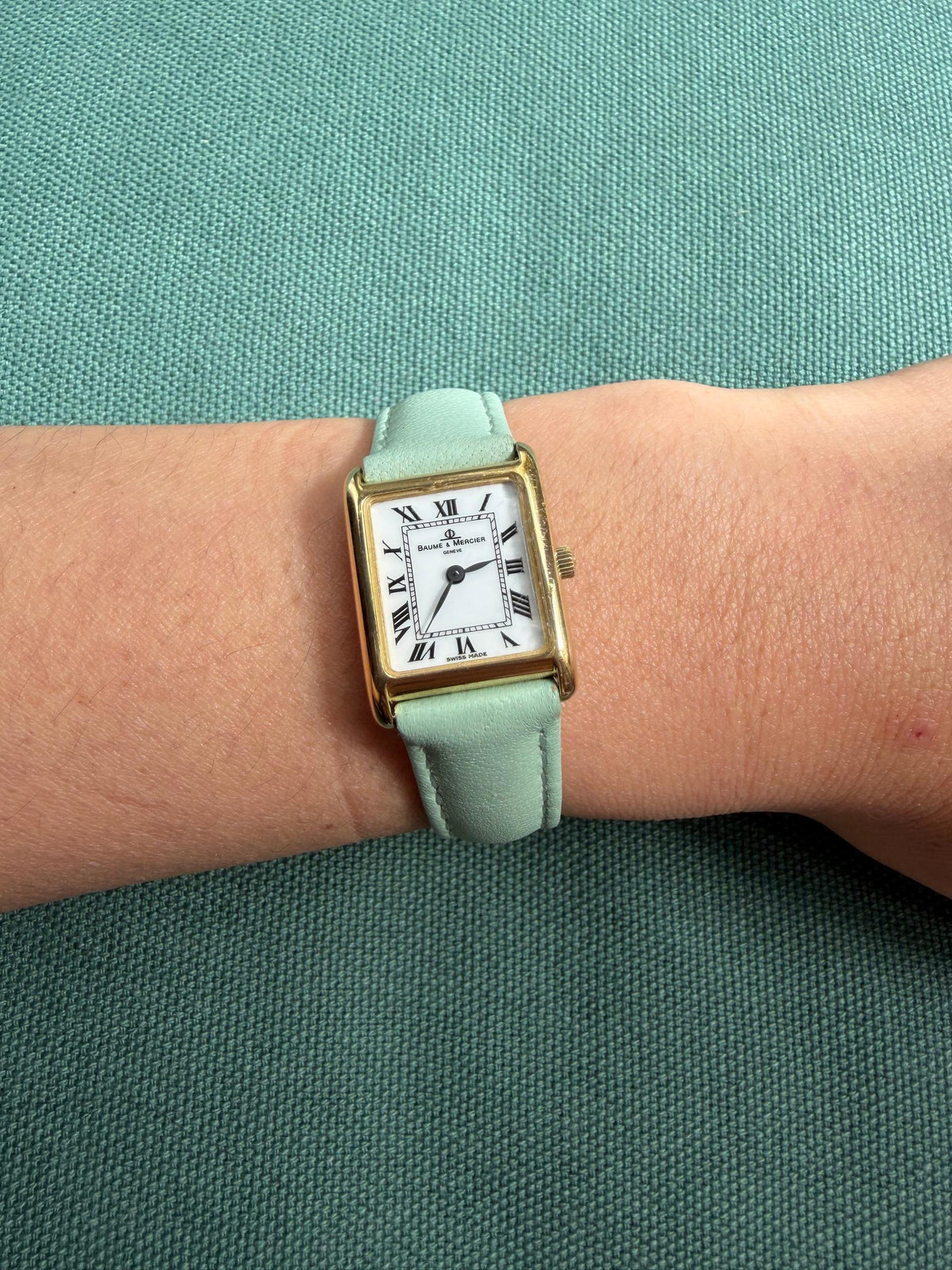 Baume & Mercier “Tank” 18k yellow gold, quartz circa 1990s