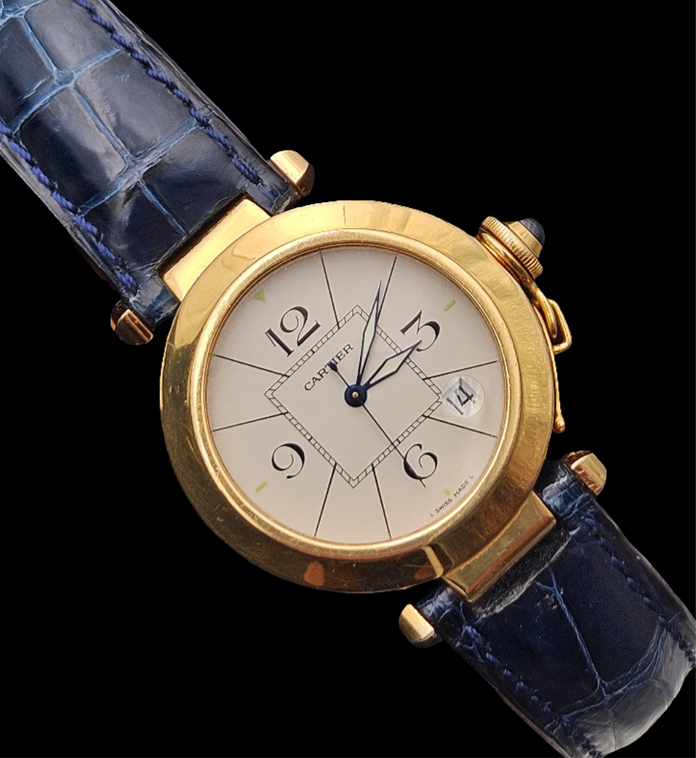 Cartier Pasha 38mm 18k gold Ref. 1020 1991