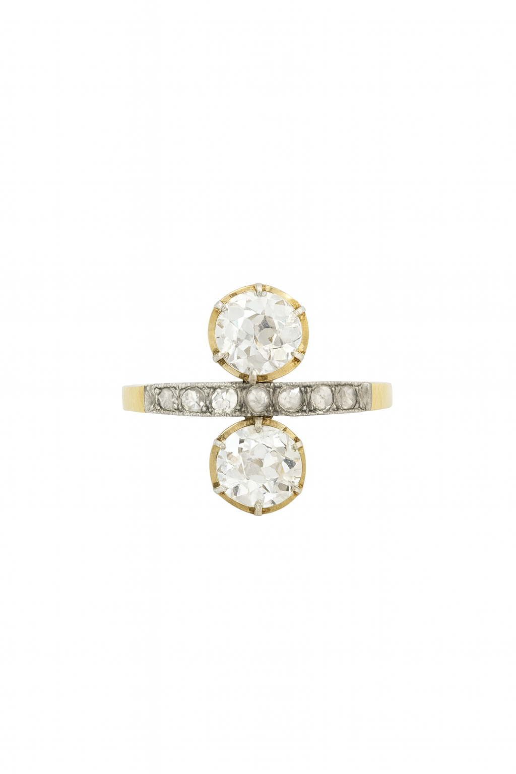 Antique Toi et Moi Old European-Cut Diamond Ring, c. 1910