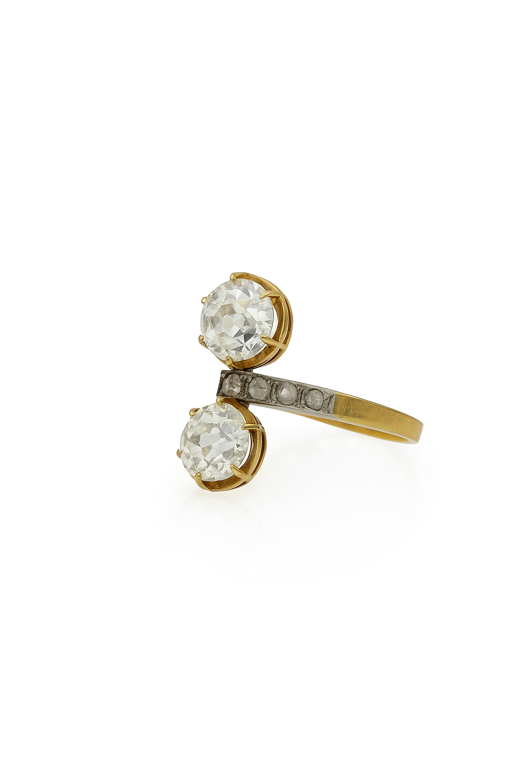 Antique Toi et Moi Old European-Cut Diamond Ring, c. 1910