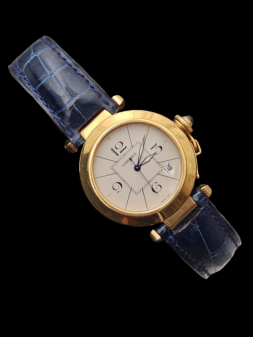 Cartier Pasha 38mm 18k gold Ref. 1020 1991