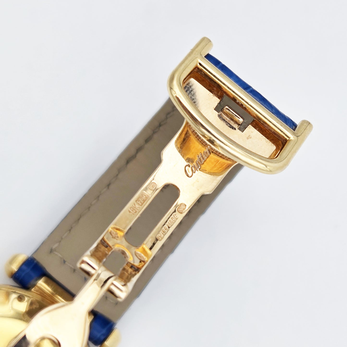 Cartier Pasha 38mm in 18k Yellow Gold with Lapis Lazuli Dial – Reference 1023