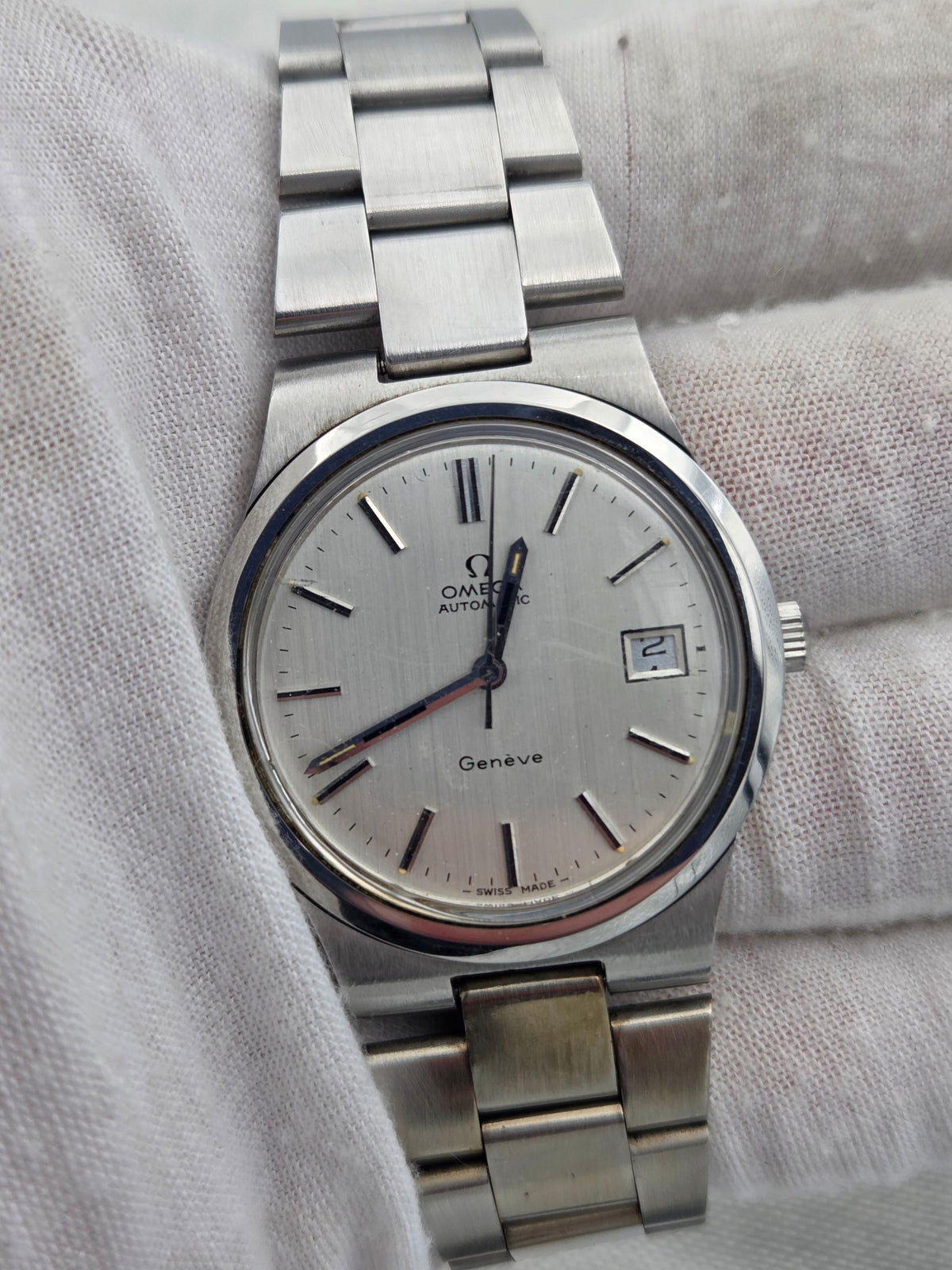 Omega Genève Serviced integrated bracelet genta style 166.0173 (388)