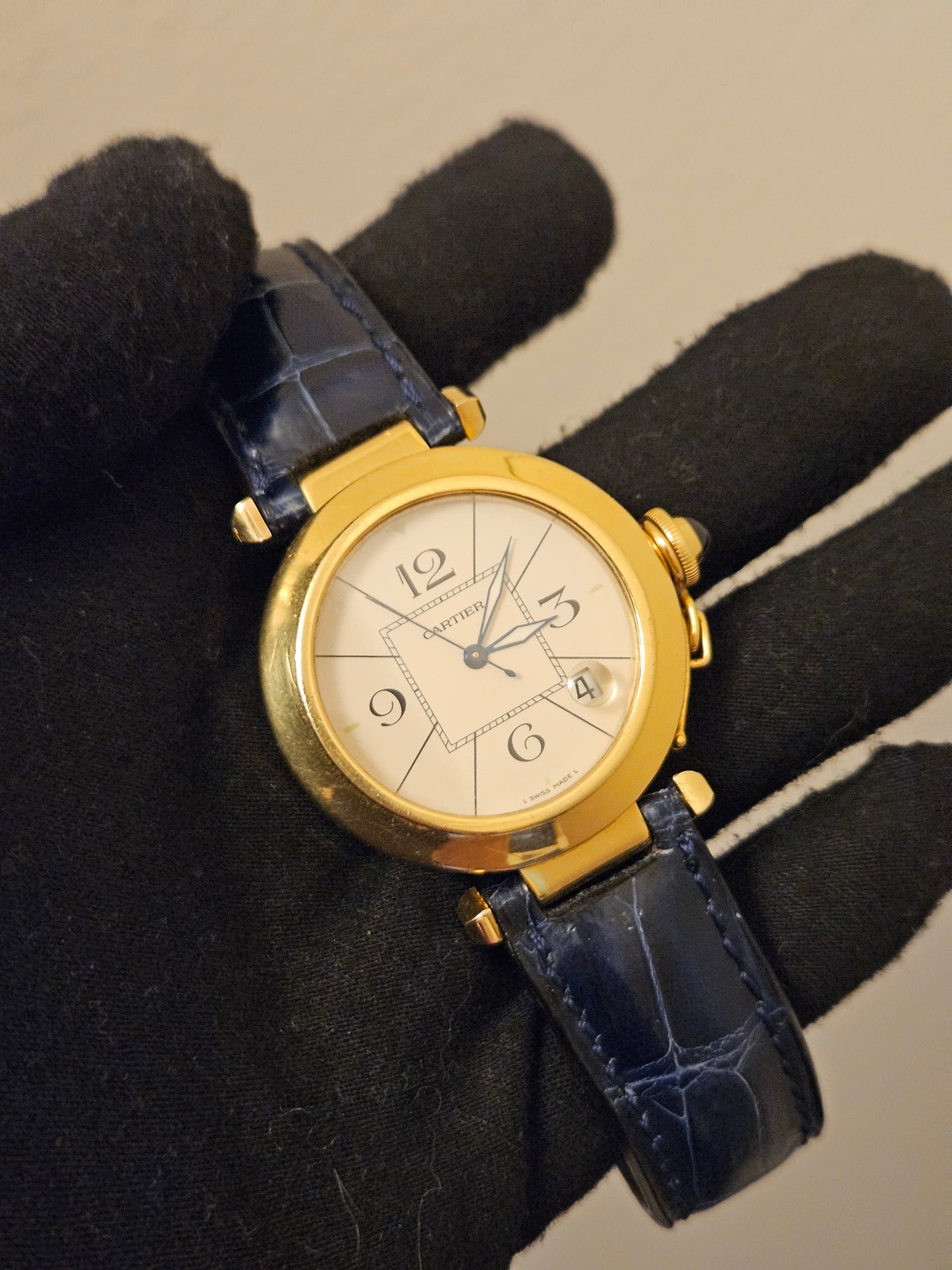 Cartier Pasha 38mm 18k gold Ref. 1020 1991