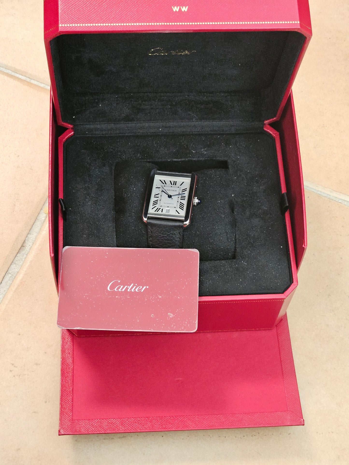 Cartier tank solo XL ref wsta0029 full set mint condition