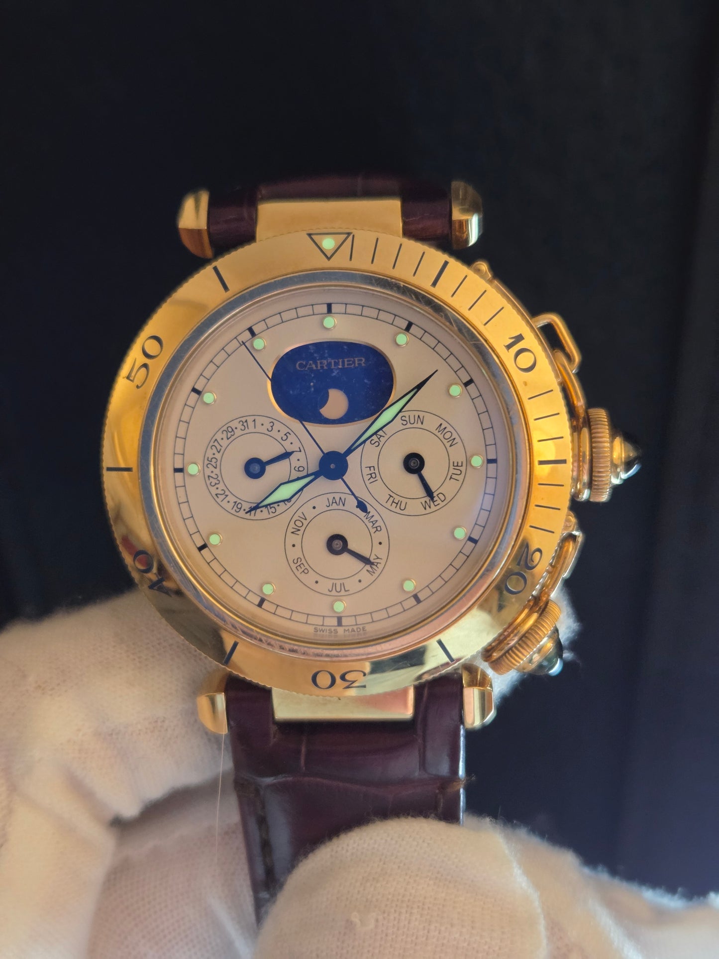 Cartier pasha limited to 100pieces triple calendar WGPA0022