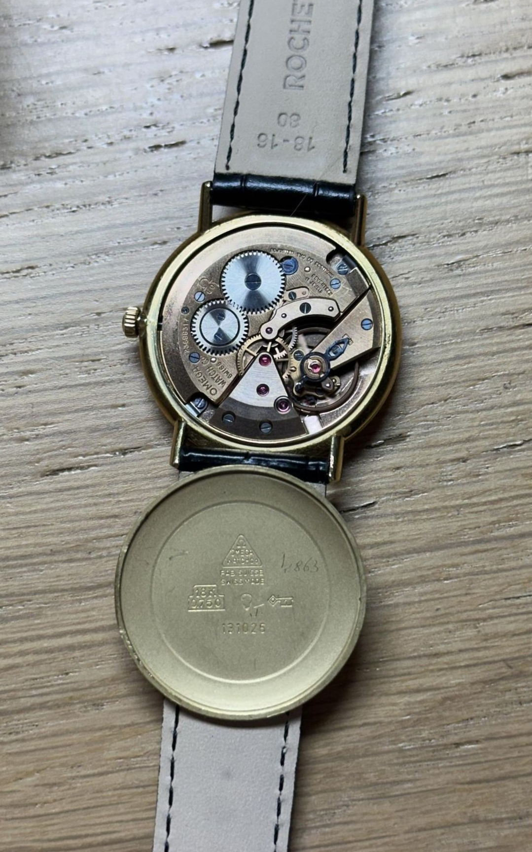 Omega classic ultra thin 18k gold 34mm manual from 1966 cal 601