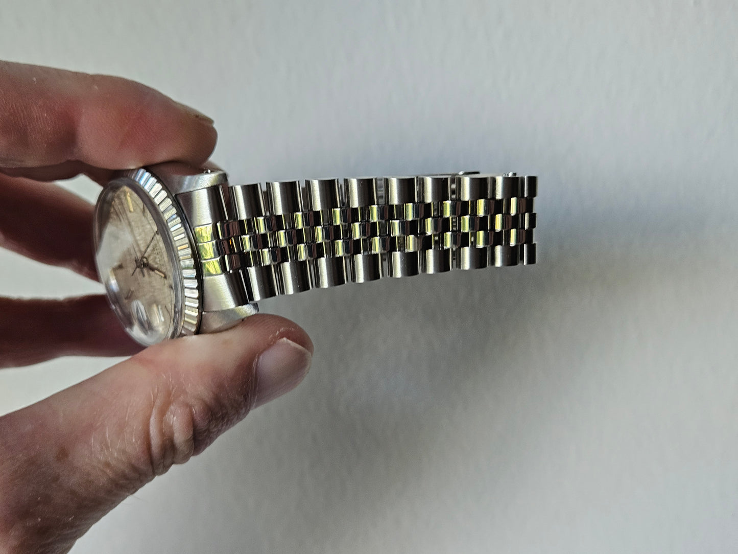 Rolex datejust 36mm 16030 silver linen dial