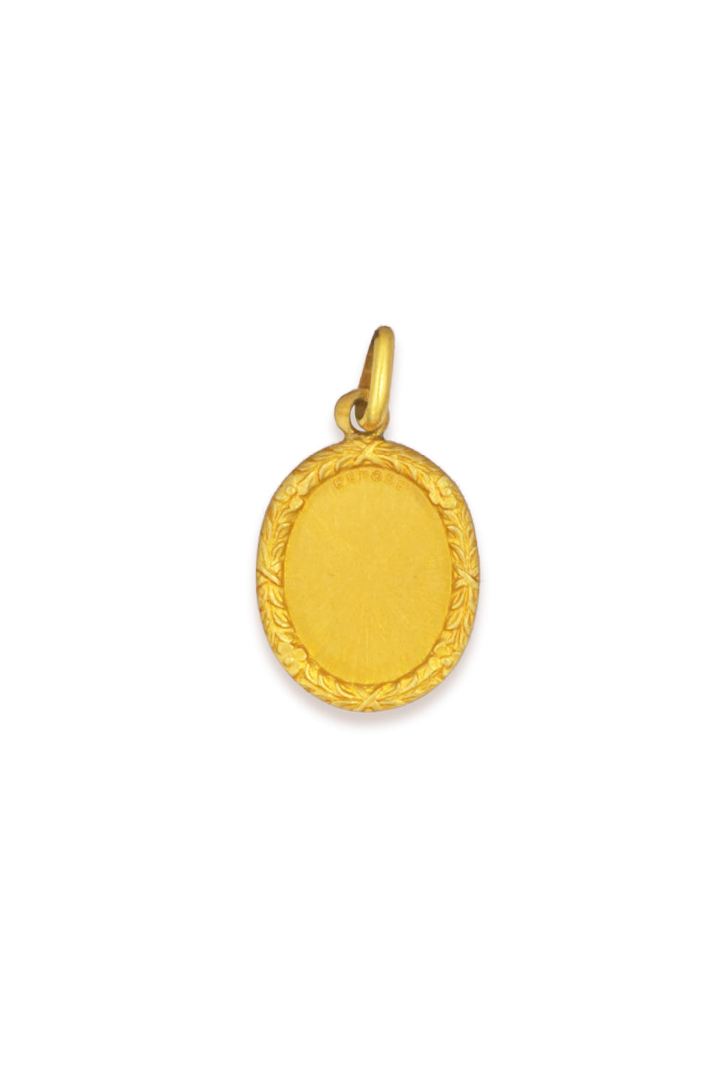 Vintage Augis Love Pendant "Plus qu'hier moins que demain" 18K Small