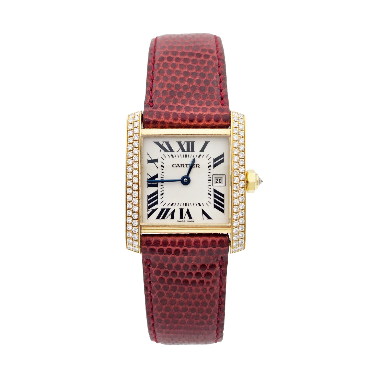 Cartier Tank Française 18K Rose Gold, Diamond-Set Ref. 2466