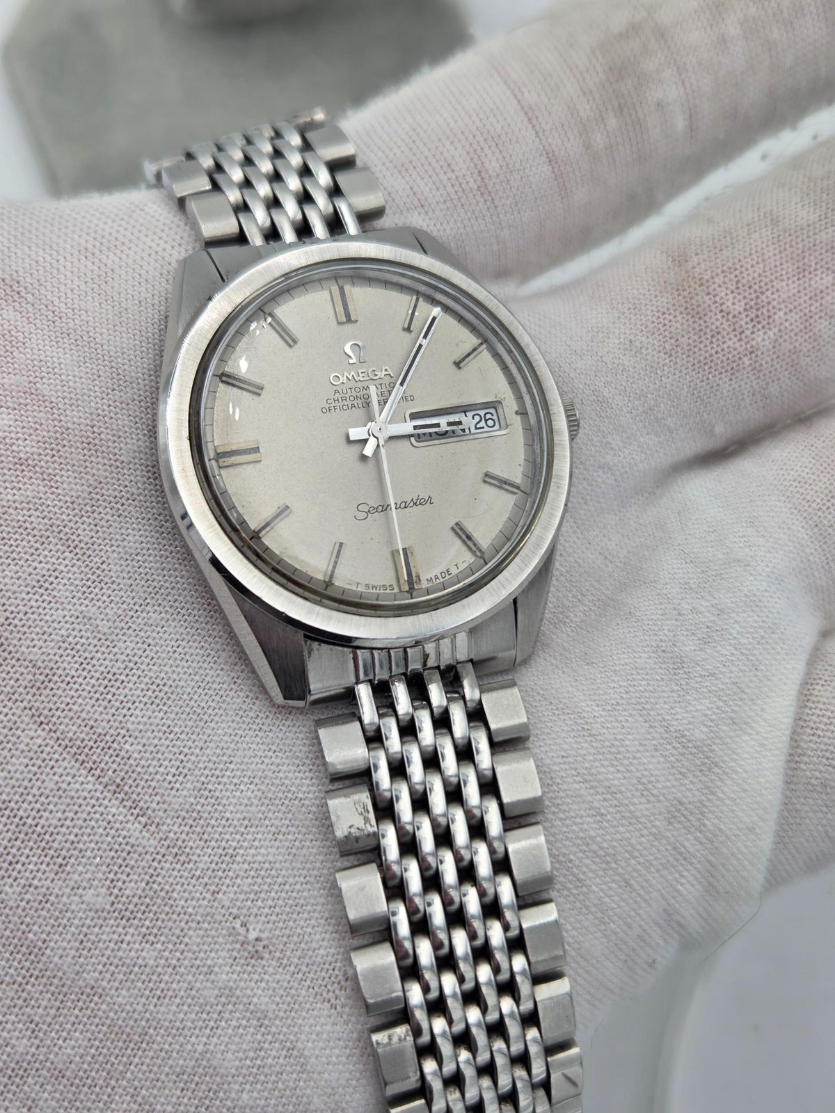 Omega Seamaster Chronometer day date sparkle 36mm