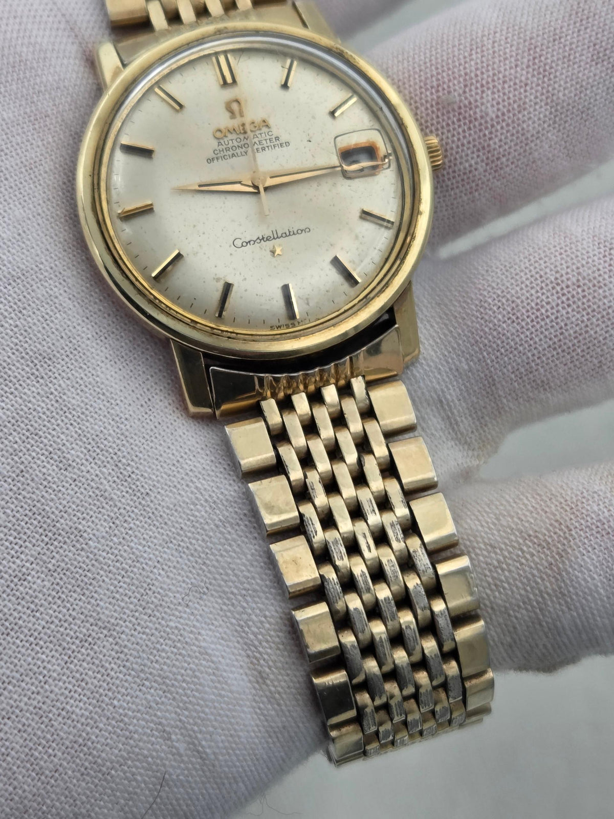 Omega Constellation Serviced Pie pan gold cap (347)