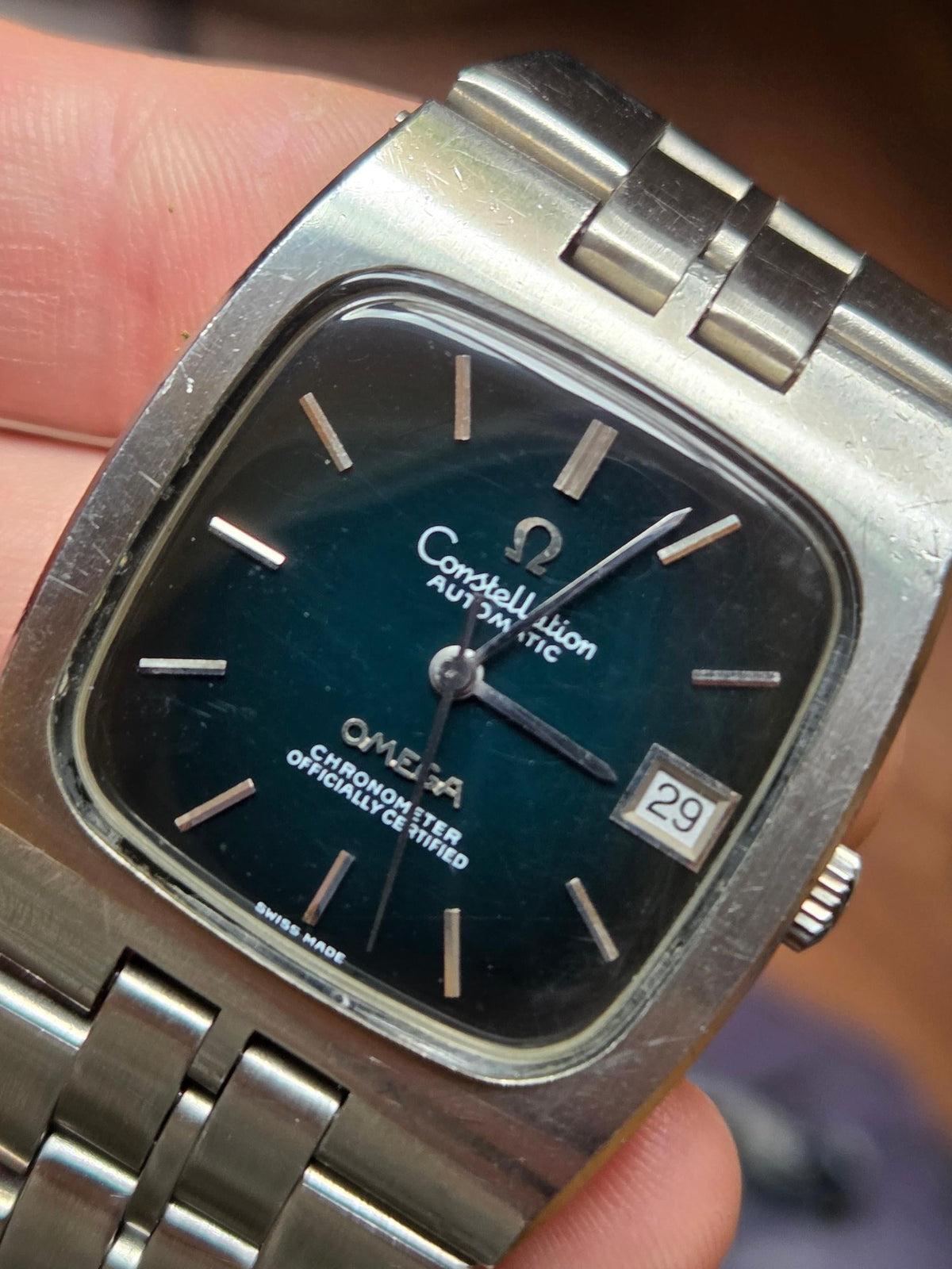 Omega Constellation Rare Dark green to black gradient dial (274)