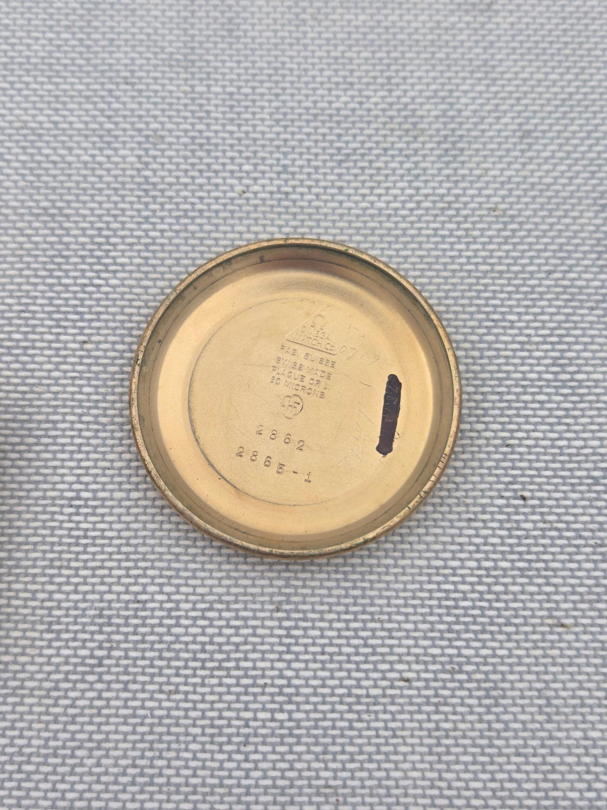 Omega Classic 2865-1 sc 80 micron gold plated honeycomb dial (405)
