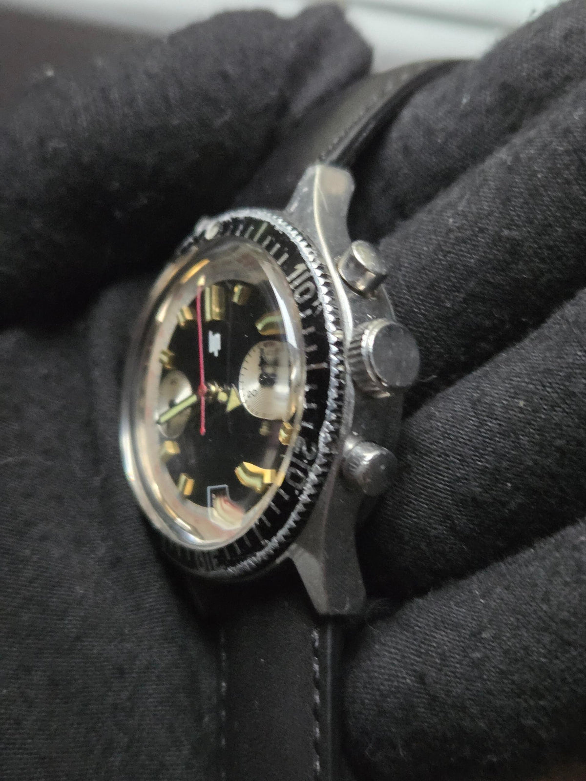 Lip Chronographe vintage valjoux 7734 Late 1960s manual chrono