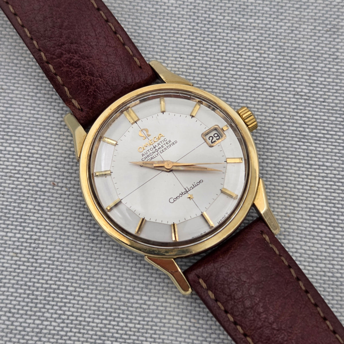 Omega Constellation Serviced Constellation pie-pan piepan goldcap dogleg