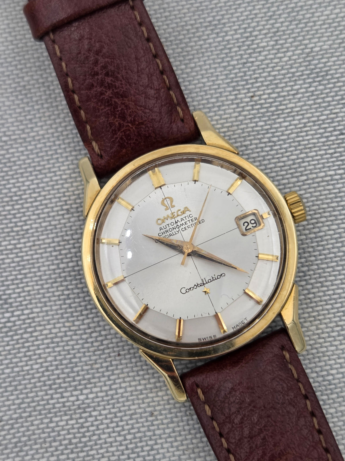 Omega Constellation Serviced Constellation pie-pan piepan goldcap dogleg