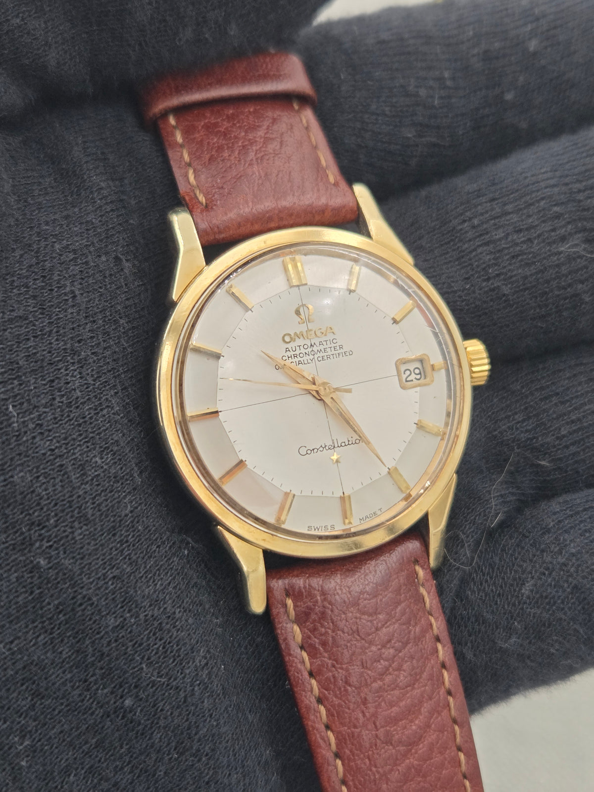 Omega Constellation Serviced Constellation pie-pan piepan goldcap dogleg