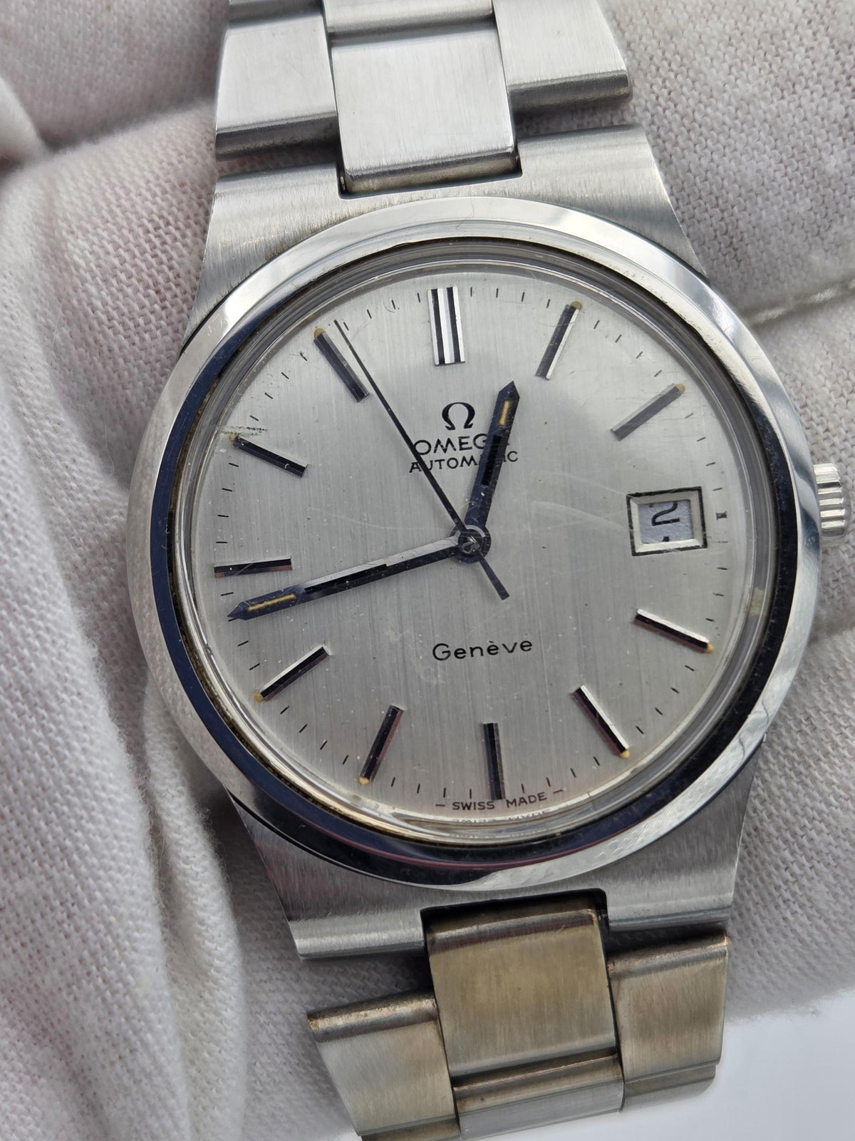 Omega Genève Serviced integrated bracelet genta style 166.0173 (388)