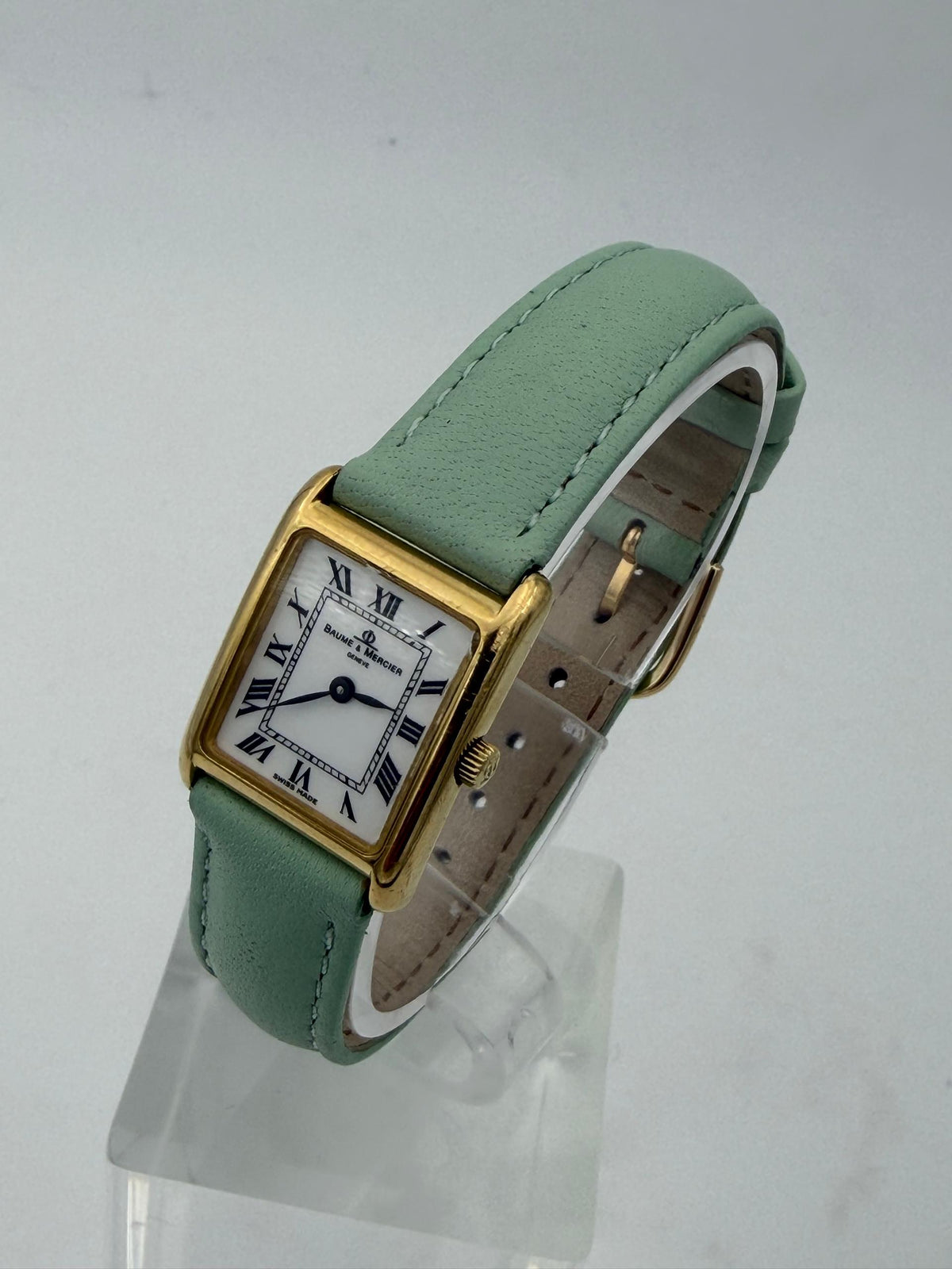 Baume & Mercier “Tank” 18k yellow gold, quartz circa 1990s