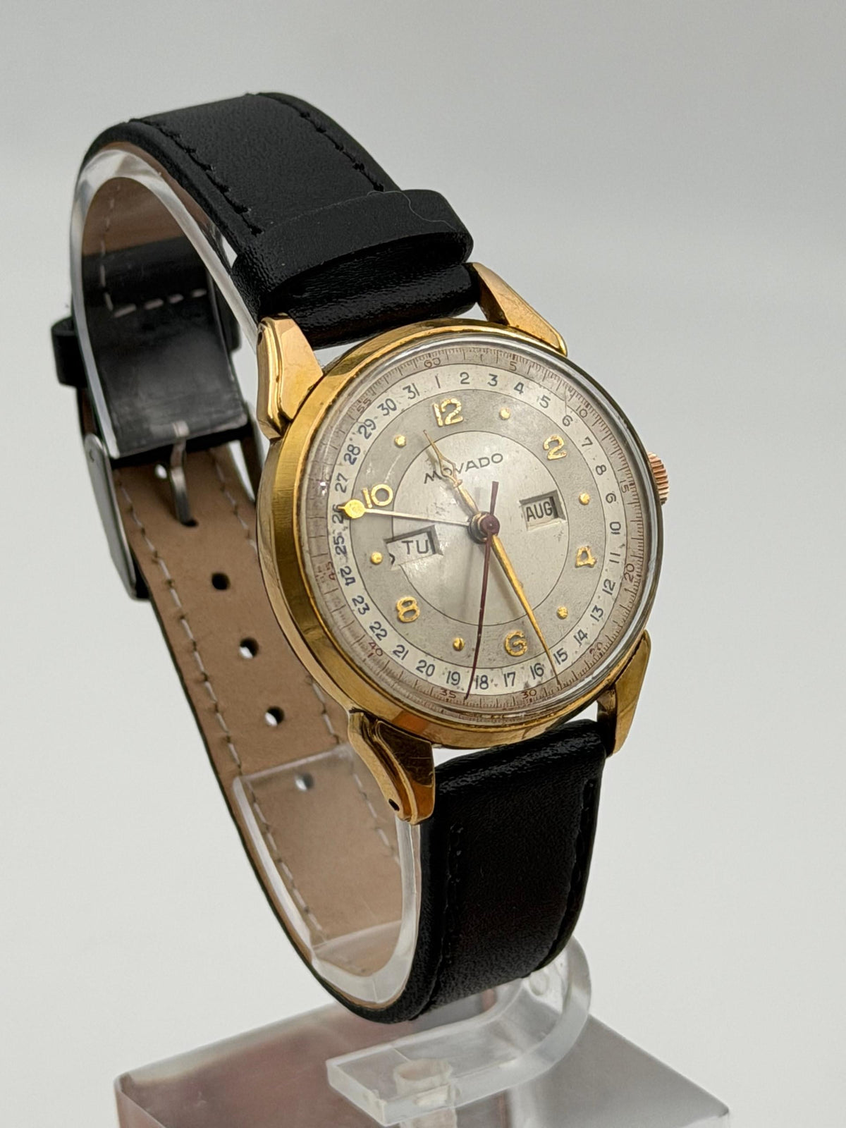 Movado Vintage Triple Calendar in gold and steel