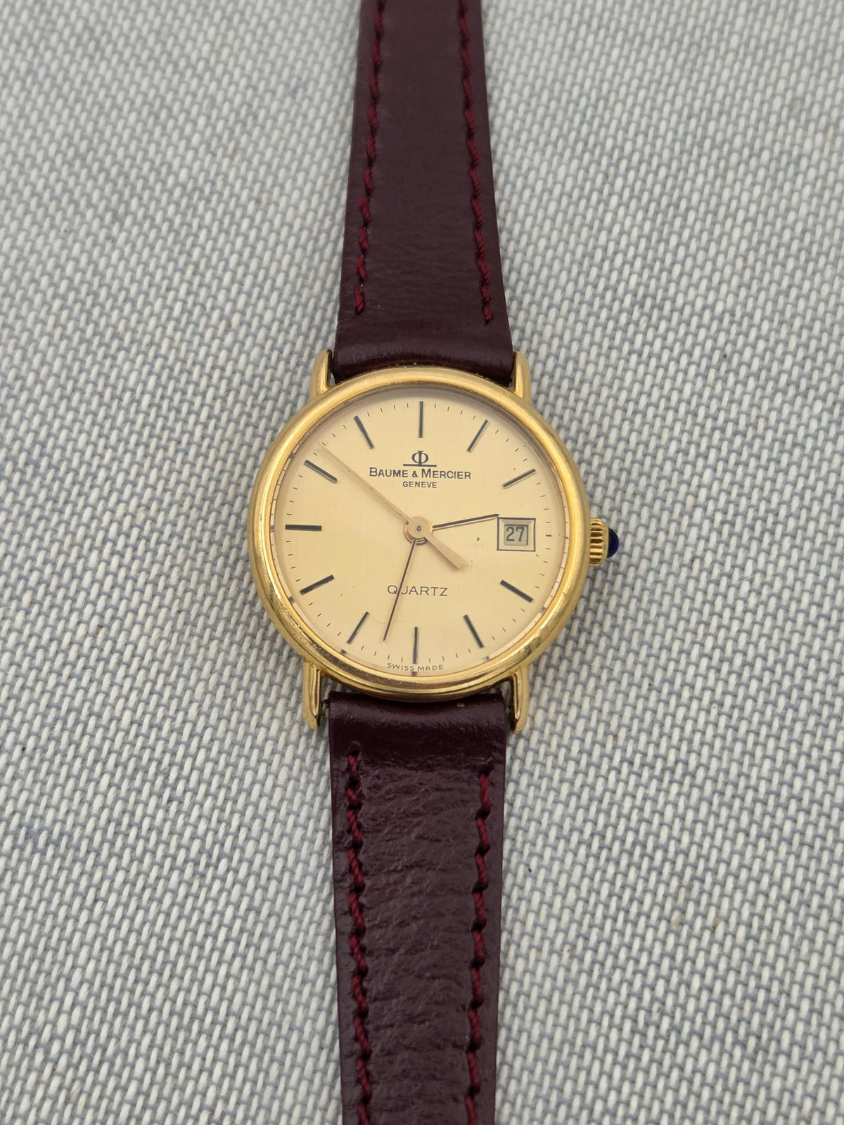 Baume & Mercier Classique 24mm 18k gold quartz baume
