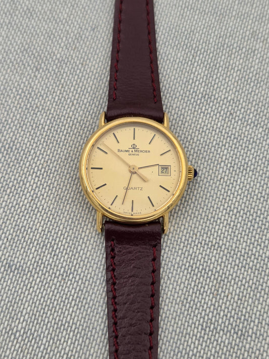 Baume & Mercier Classique 24mm 18k gold quartz baume (439)