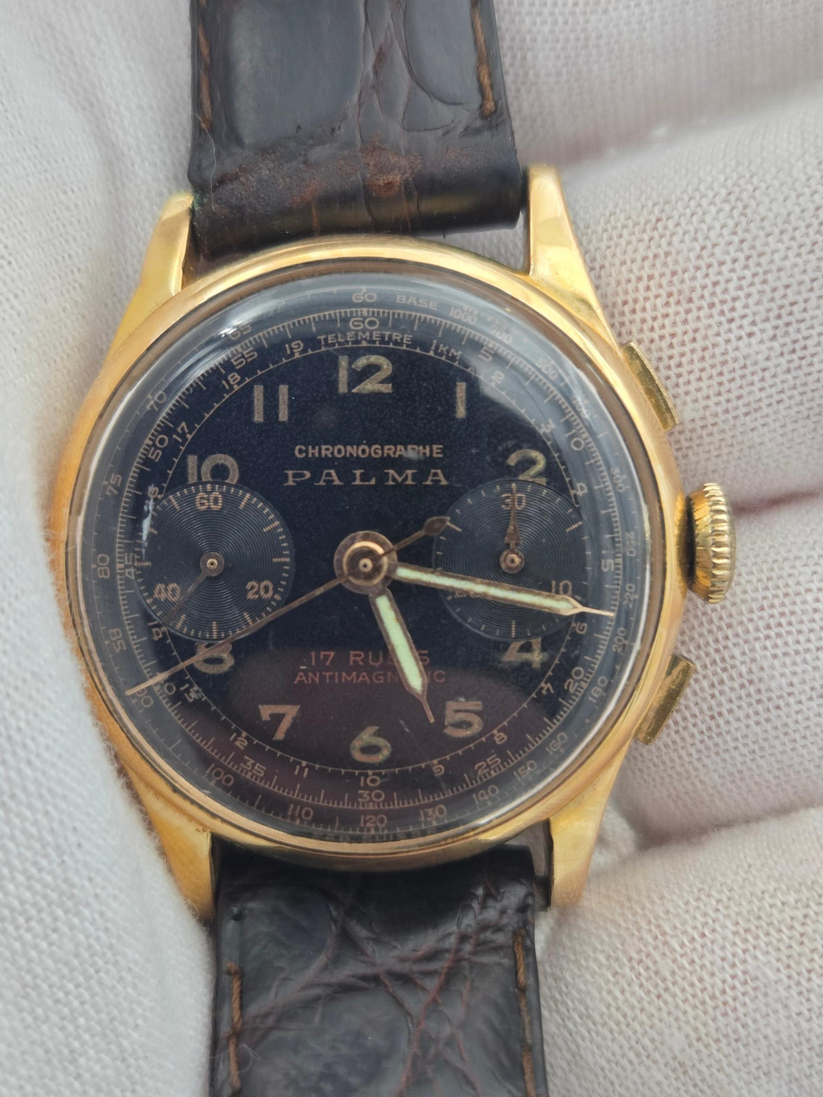 Chronographe Suisse Cie Palma Palma 18k manual 34mm