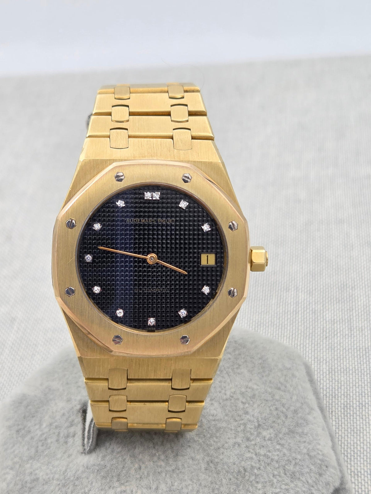 Audemars Piguet Royal Oak Jumbo Extremely Rare black diamonds dial 5402ba