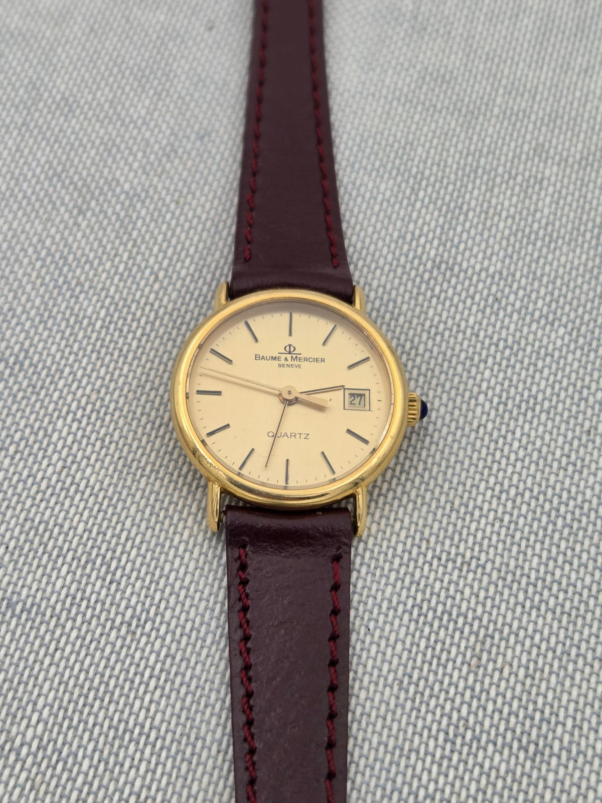 Baume & Mercier Classique 24mm 18k gold quartz baume