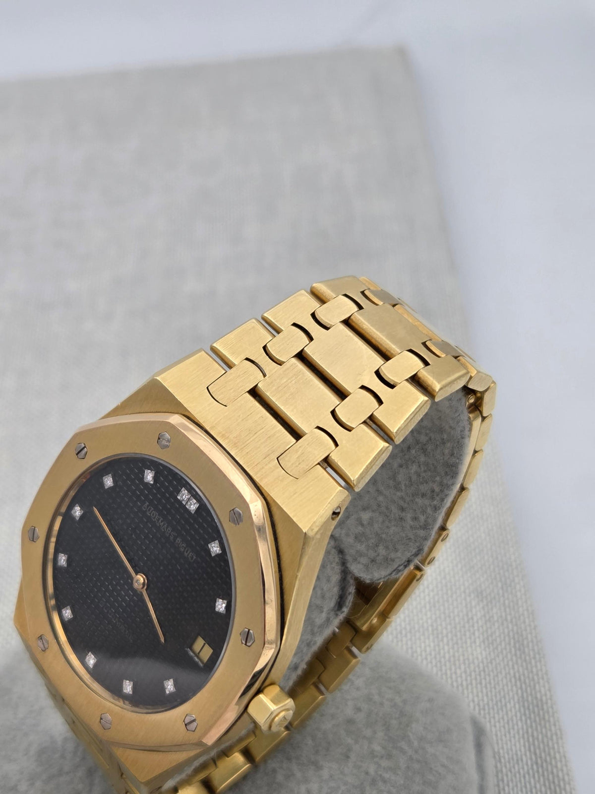 Audemars Piguet Royal Oak Jumbo Extremely Rare black diamonds dial 5402ba