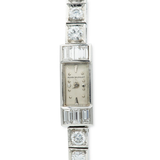 Audemars Piguet Vintage Platinum Diamond Bracelet Watch circa. 1950-60s