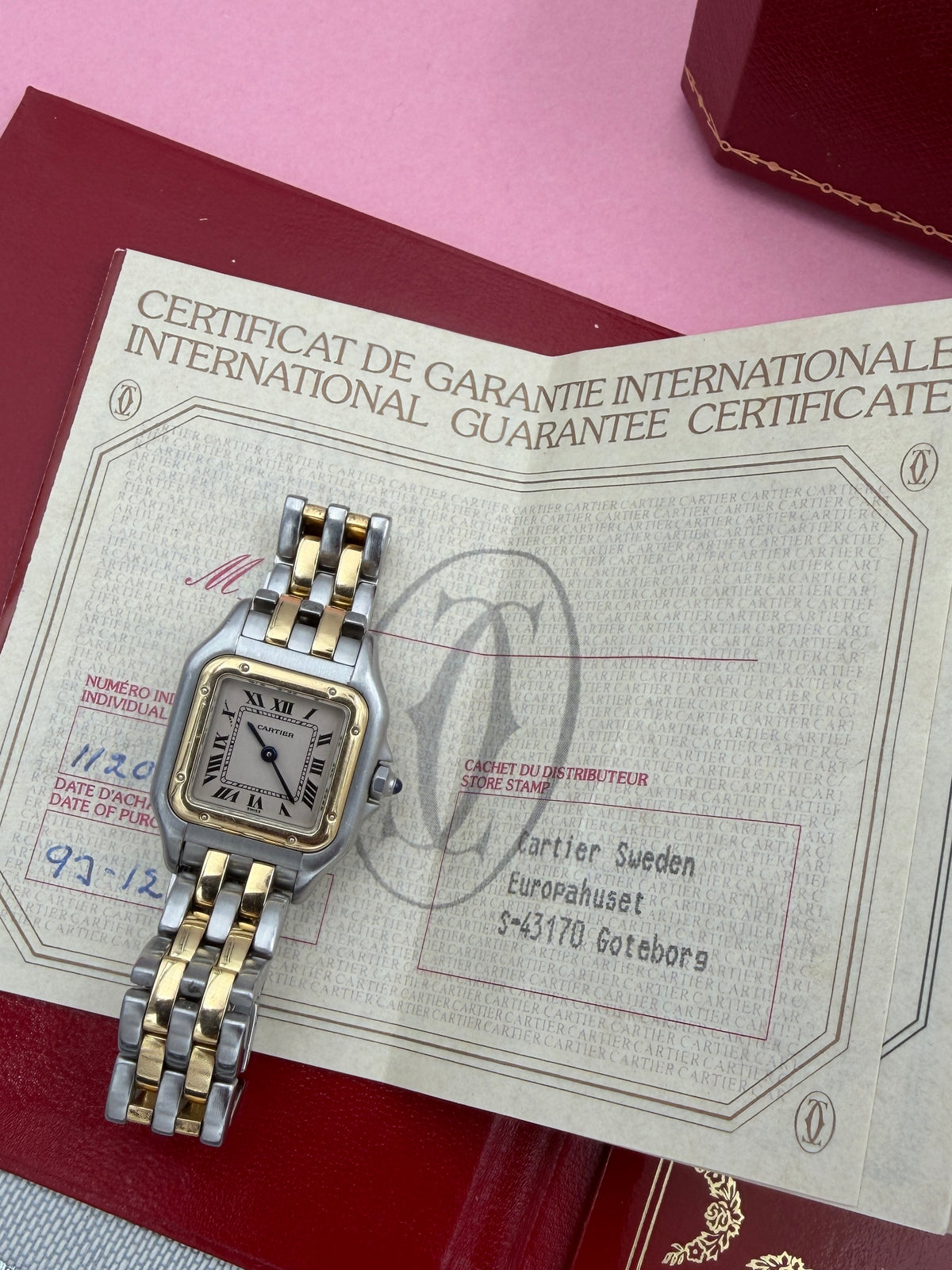 Cartier Panthère PM Small model Panthère 2-row gold similar to 1120