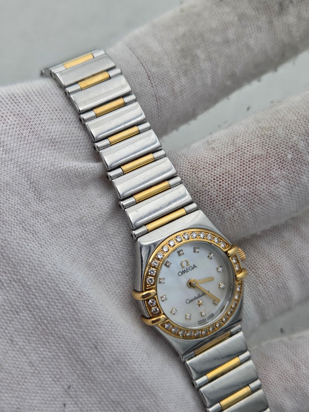 Omega Constellation Mother of pearl diamonds mop panthère alternative 1267.75 (522)