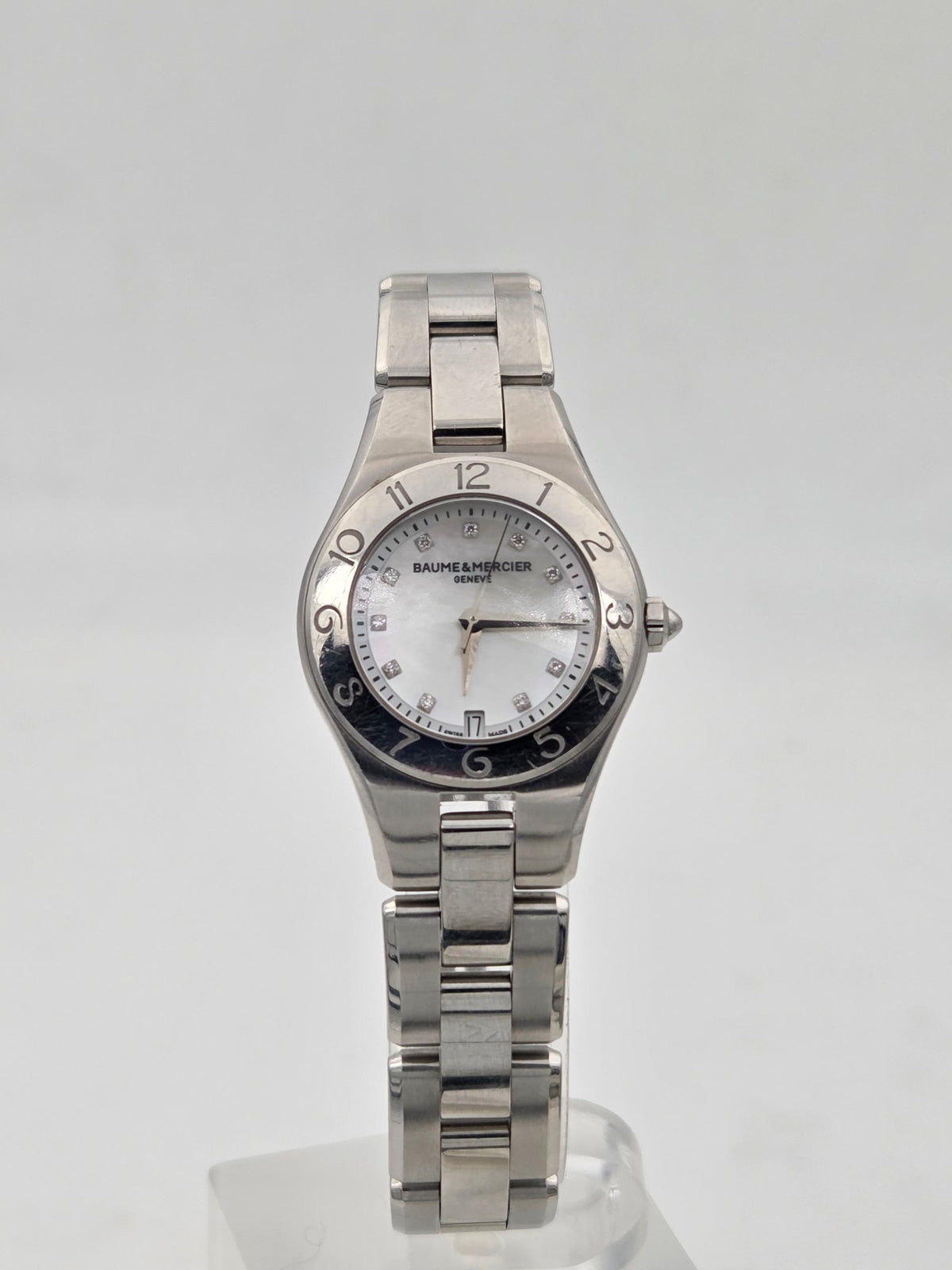 Baume & Mercier 27mm Ladies’ Watch Date Linea Mother of pearl dial 65690