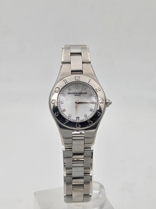 Baume & Mercier 27mm Ladies’ Watch Date Linea Mother of pearl dial 65690