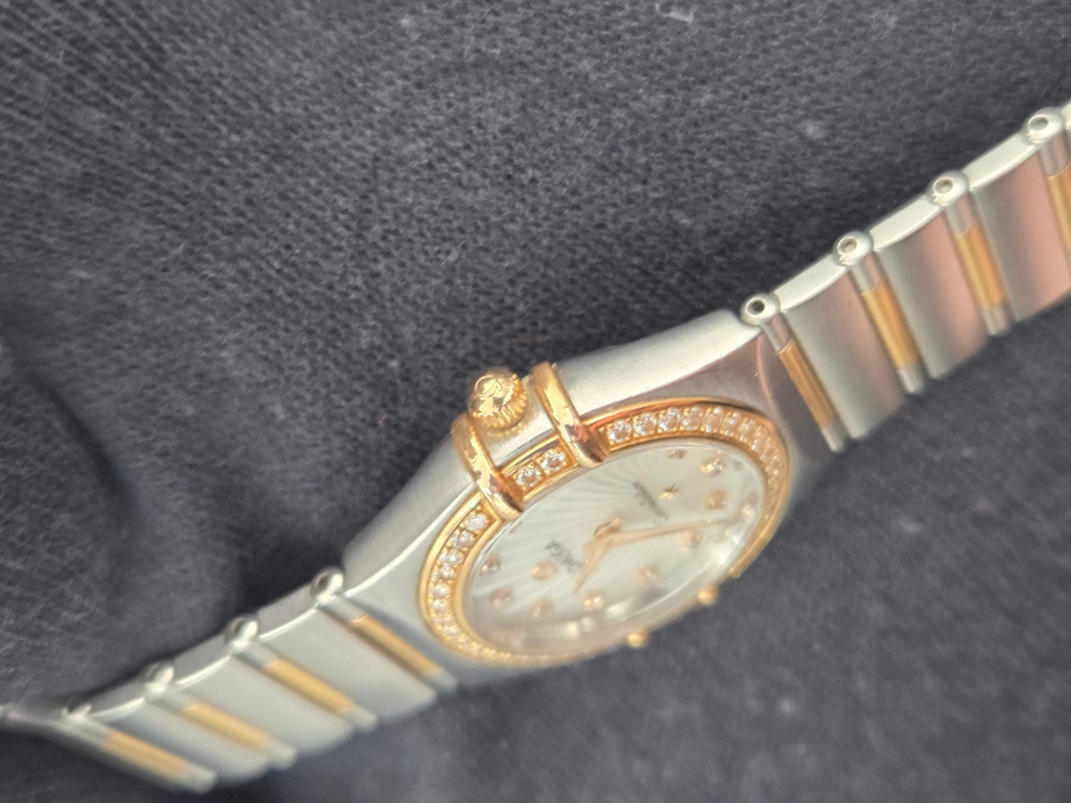 Omega Constellation Lady constellation shell diamonds rose gold