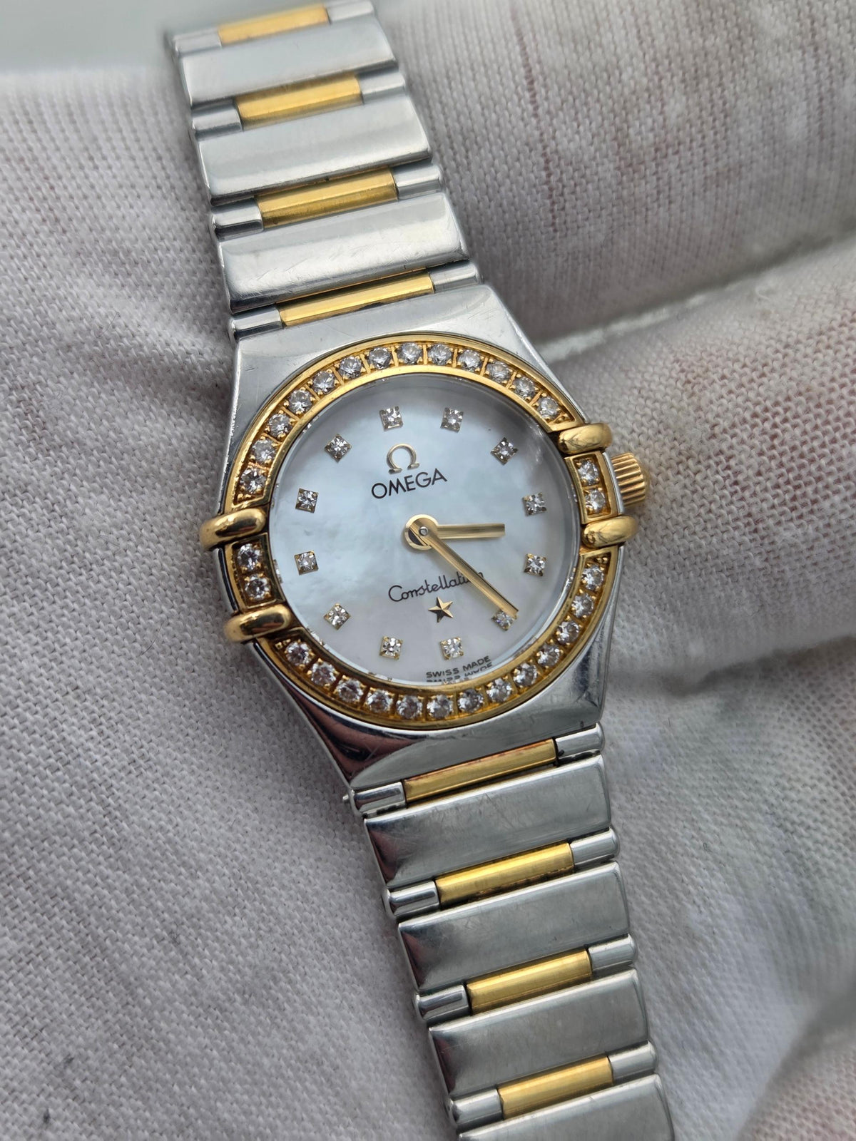 Omega Constellation Mother of pearl diamonds mop panthère alternative 1267.75 (522)