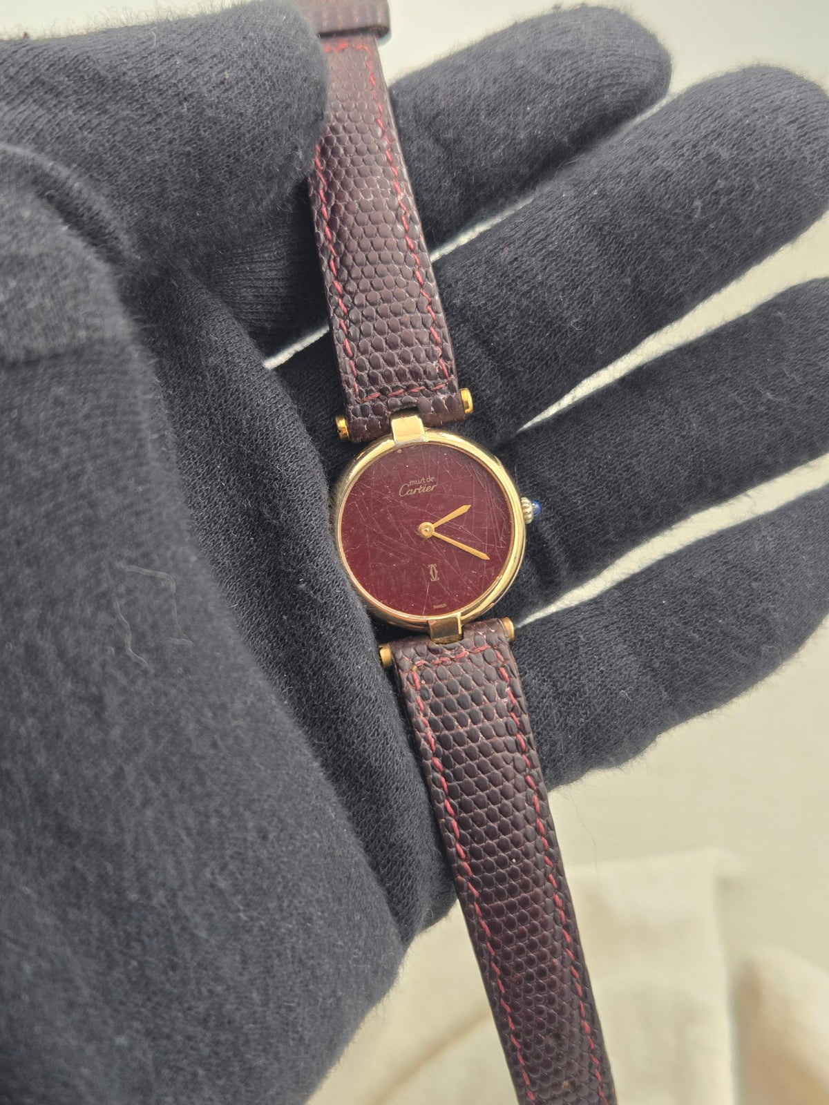 Cartier Vendome 1851 24mm must vermeil (483)