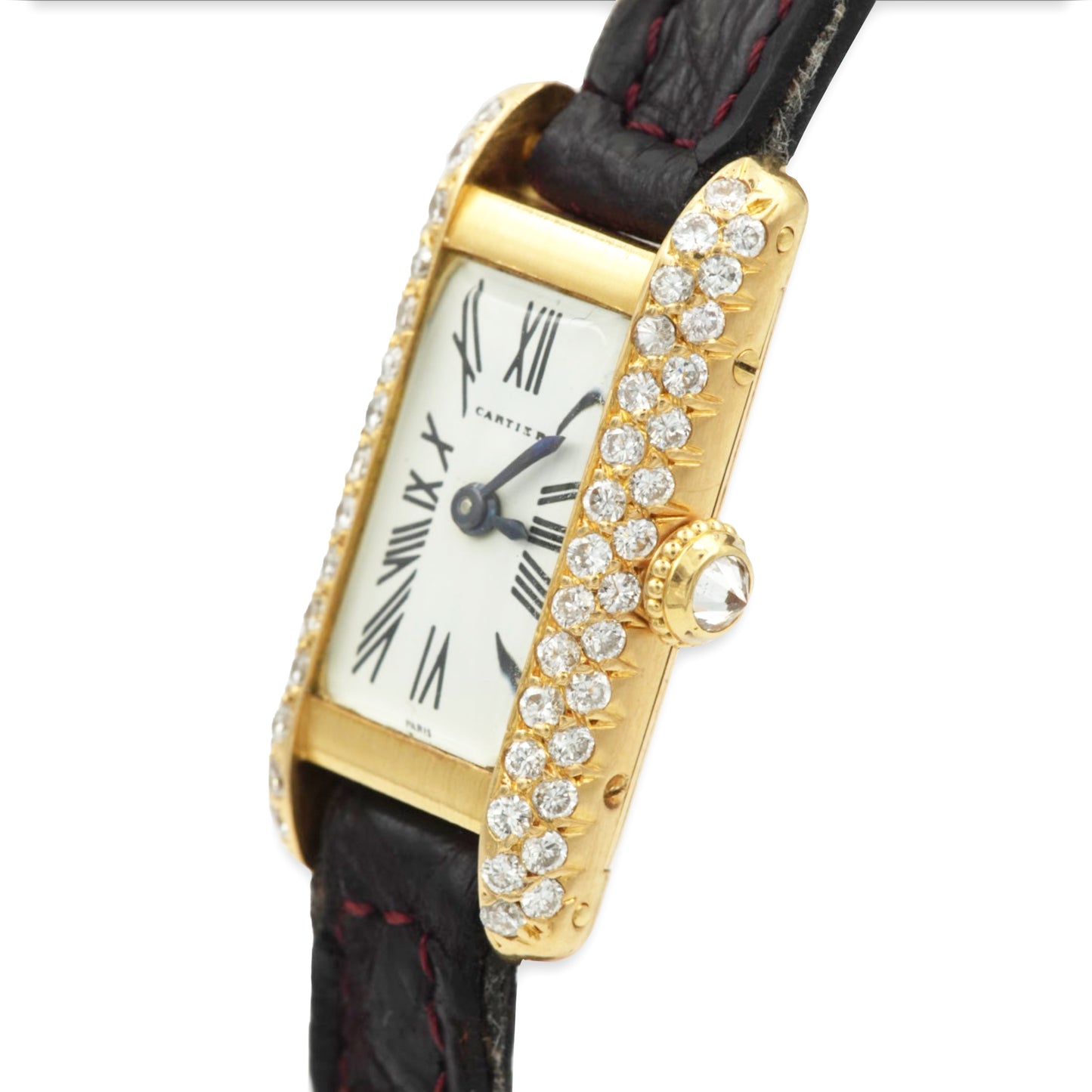 Cartier Tank Americaine Allongé Mini with Diamonds - pre-CPCP