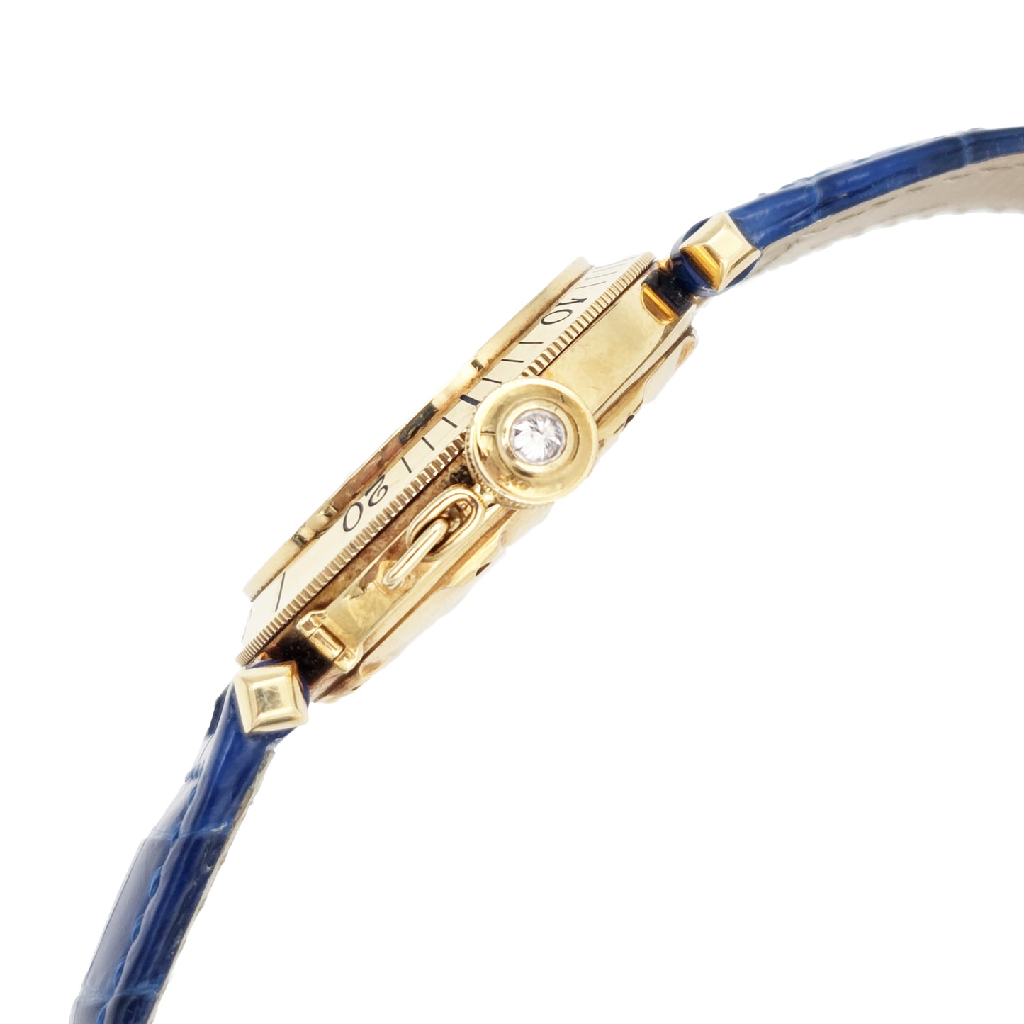 Cartier Pasha 38mm in 18k Yellow Gold with Lapis Lazuli Dial – Reference 1023