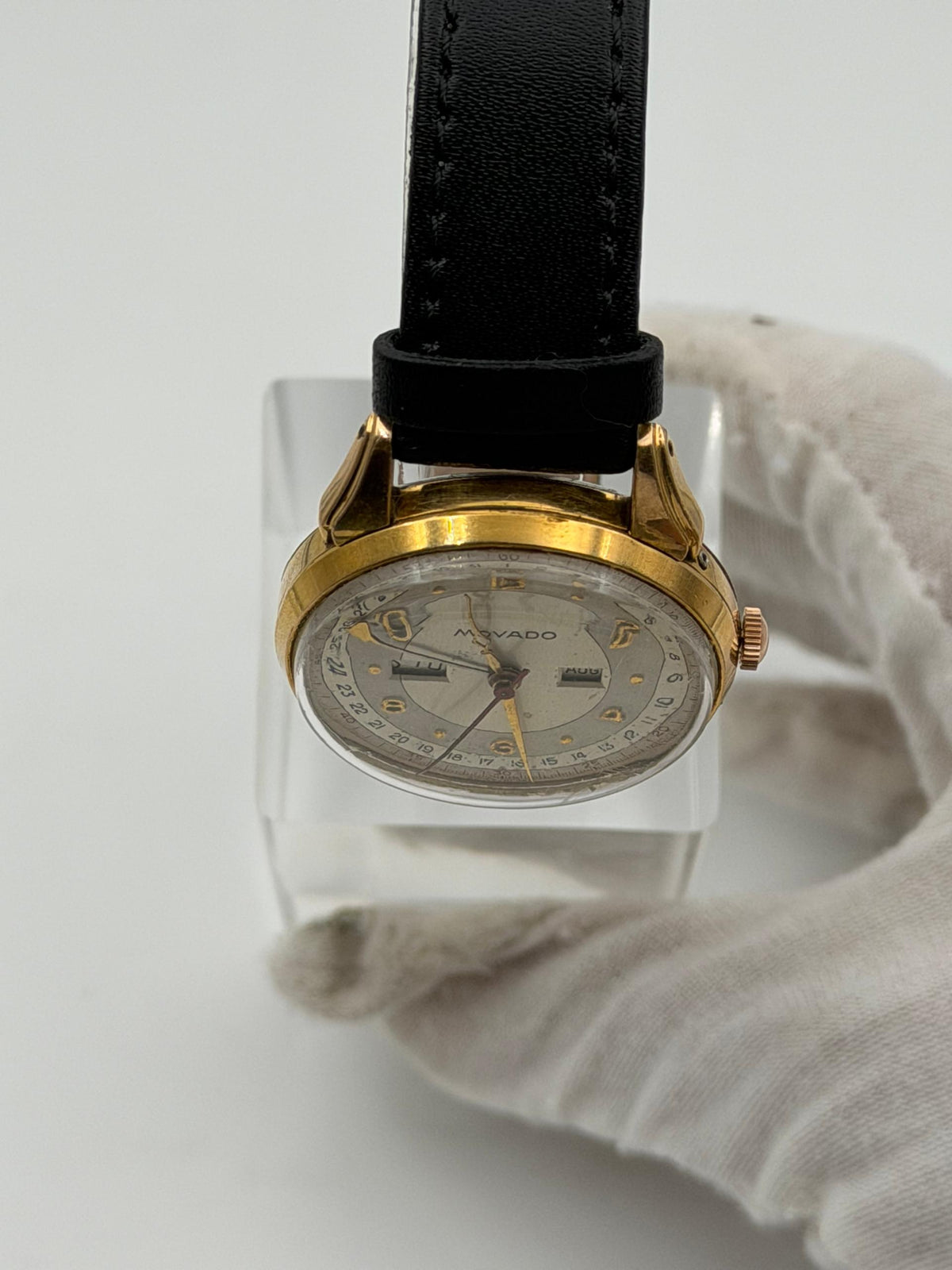 Movado Vintage Triple Calendar in gold and steel
