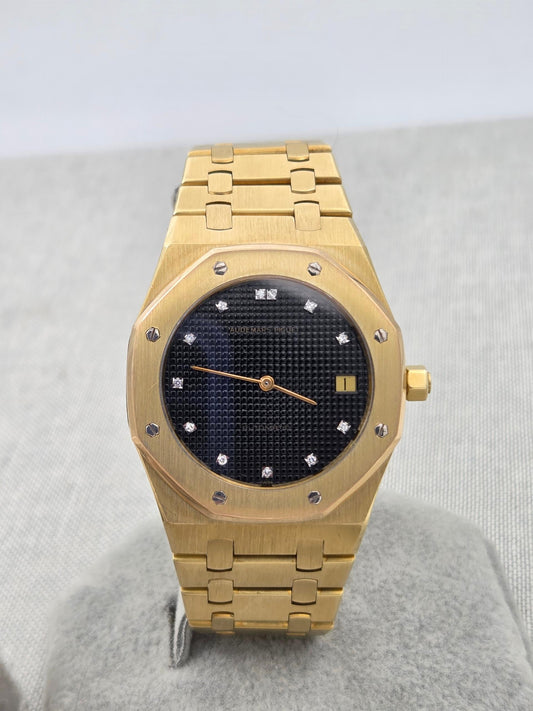Audemars Piguet Royal Oak Jumbo Extremely Rare black diamonds dial 5402ba