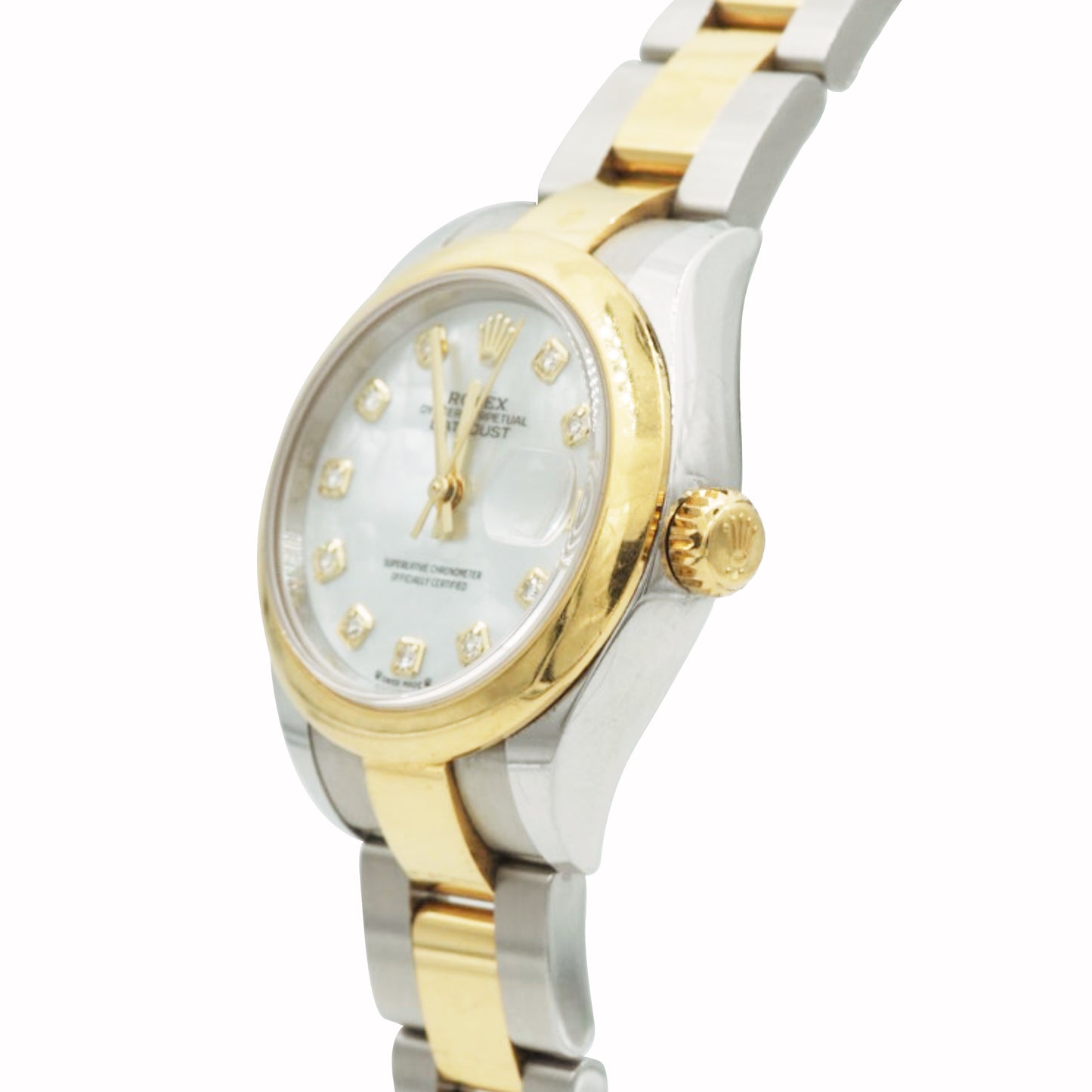 Rolex datejust 28mm Yellow Gold Oystersteel Mother of Pearl Dial ref. 279163