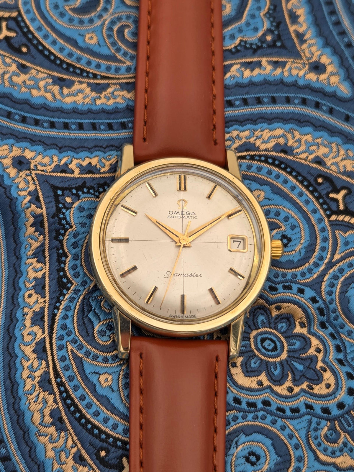 Omega Seamaster Automatic Serviced Cross hair gold cap