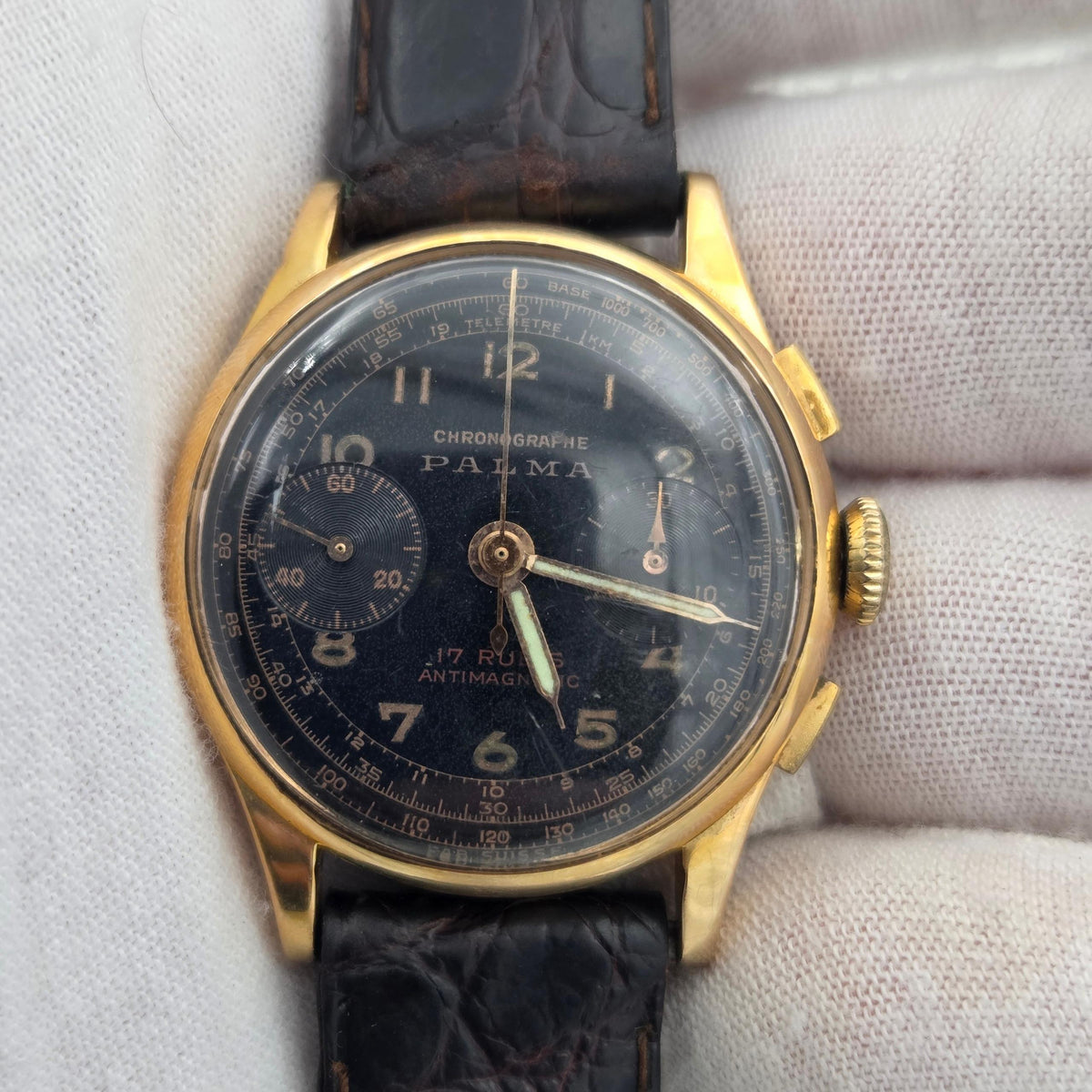 Chronographe Suisse Cie Palma Palma 18k manual 34mm
