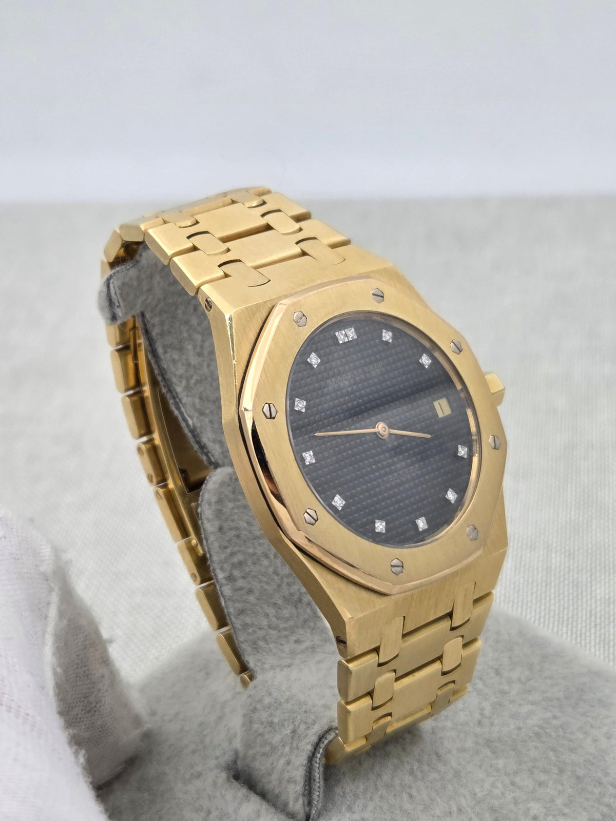 Audemars Piguet Royal Oak Jumbo Extremely Rare black diamonds dial 5402ba