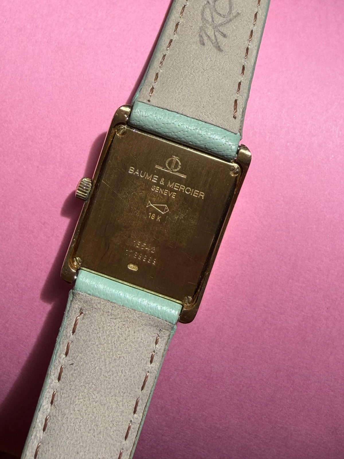 Baume & Mercier “Tank” 18k yellow gold, quartz circa 1990s
