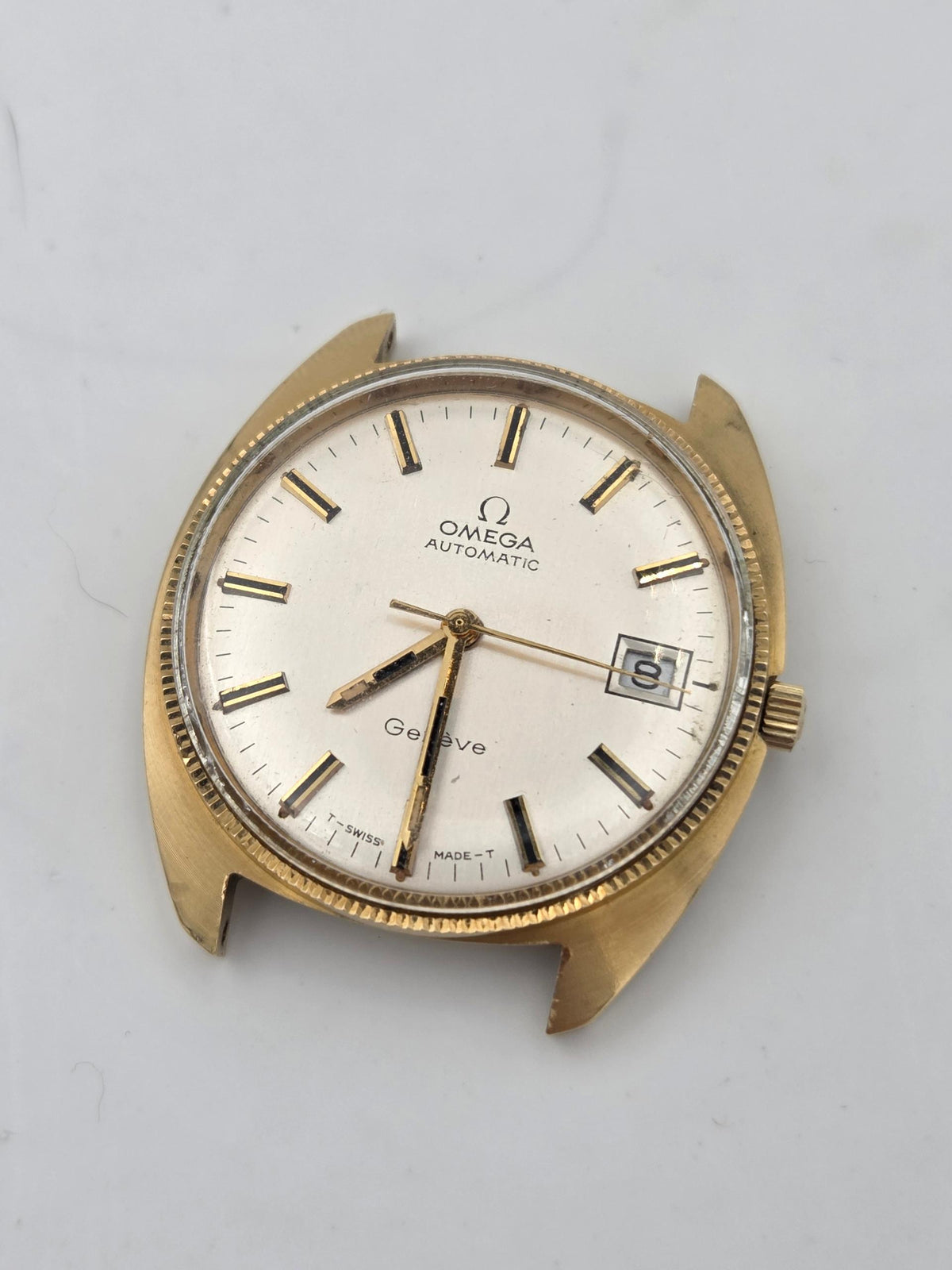 Omega Seamaster Rare Genève seamaster c shape 18k gold