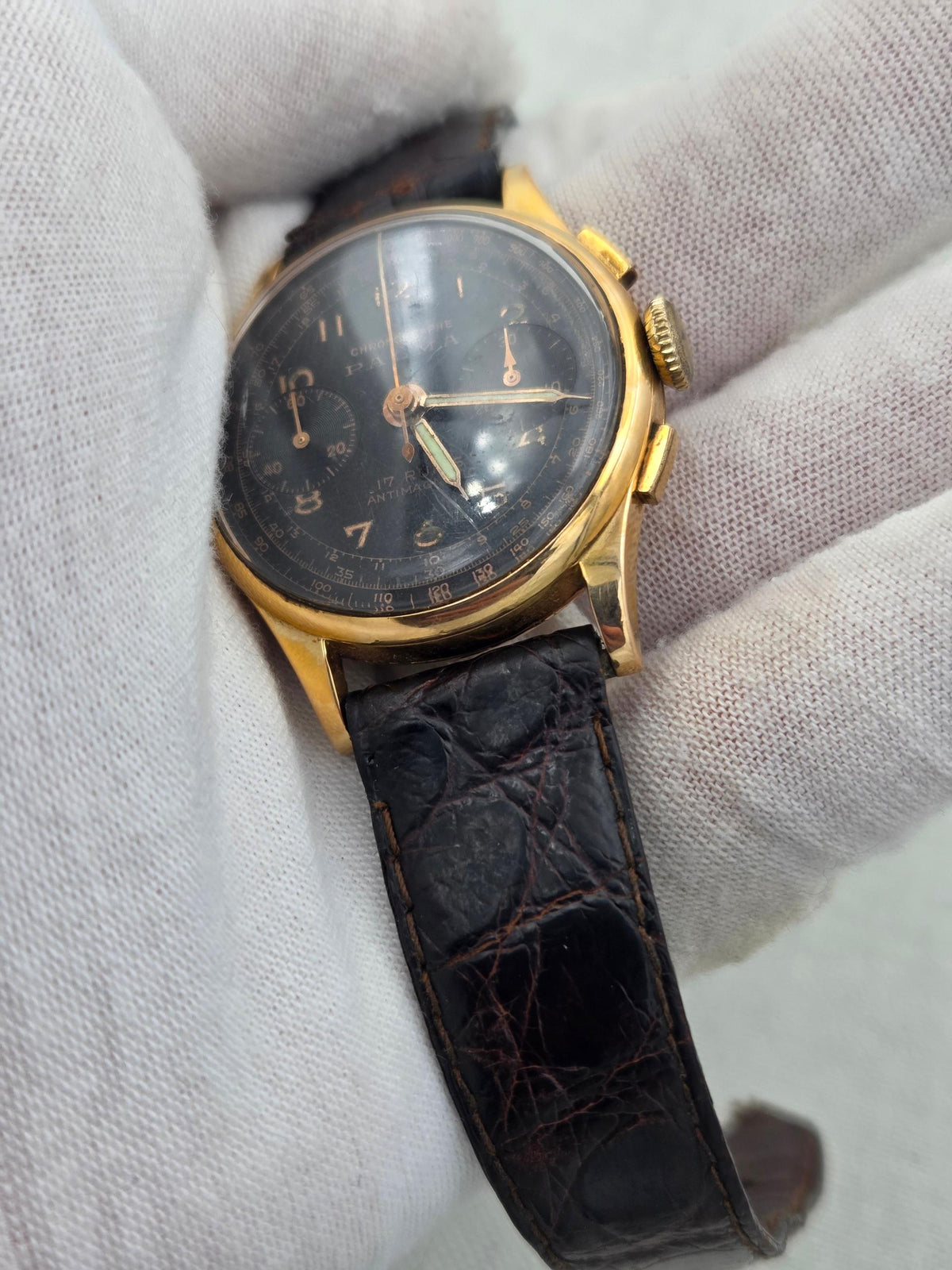 Chronographe Suisse Cie Palma Palma 18k manual 34mm
